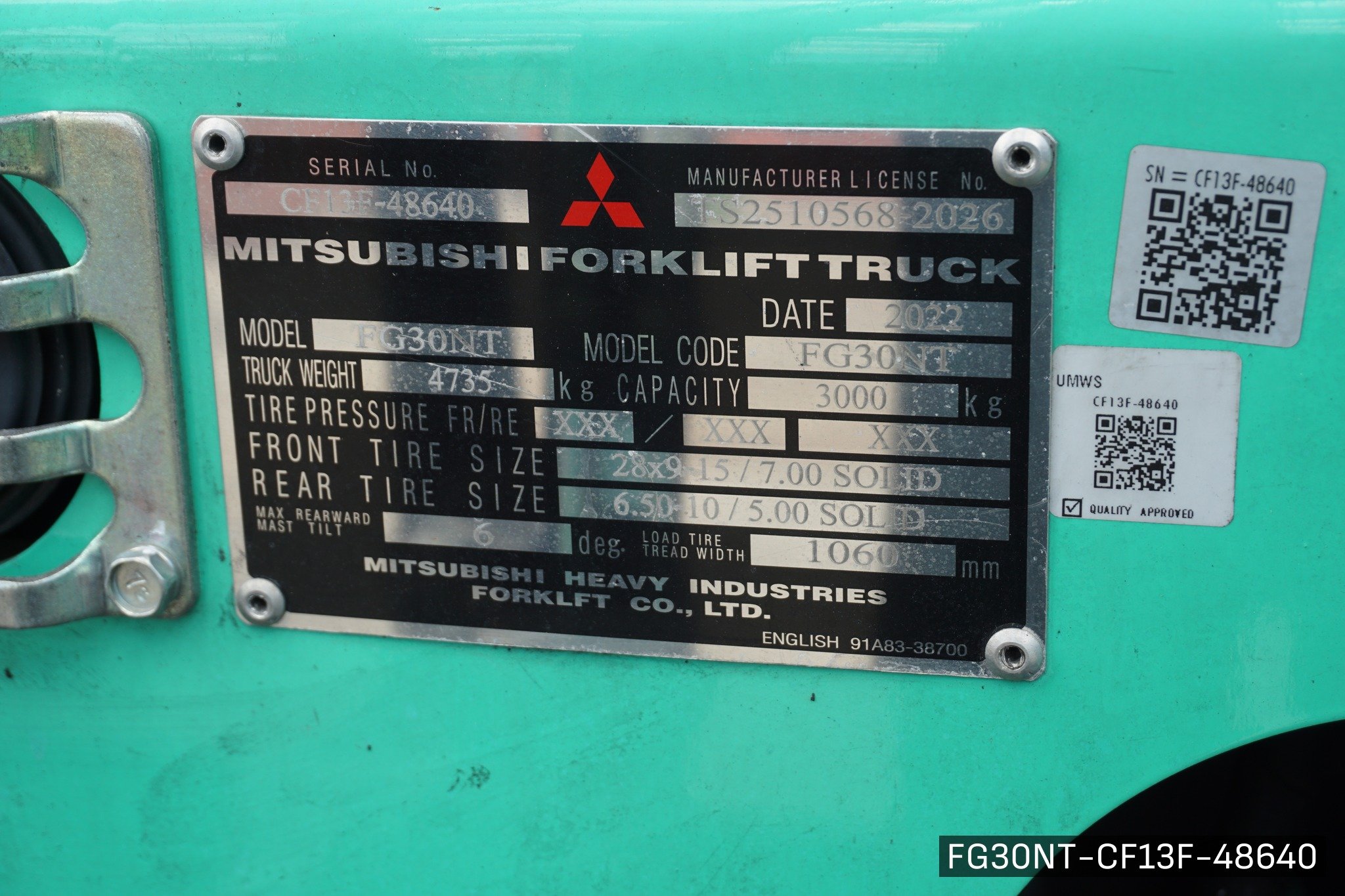 MITSUBISHI FG30NT - image 2