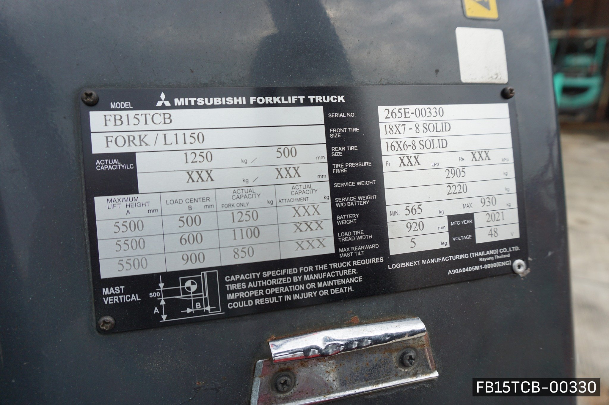MITSUBISHI FB15TCB - image 7