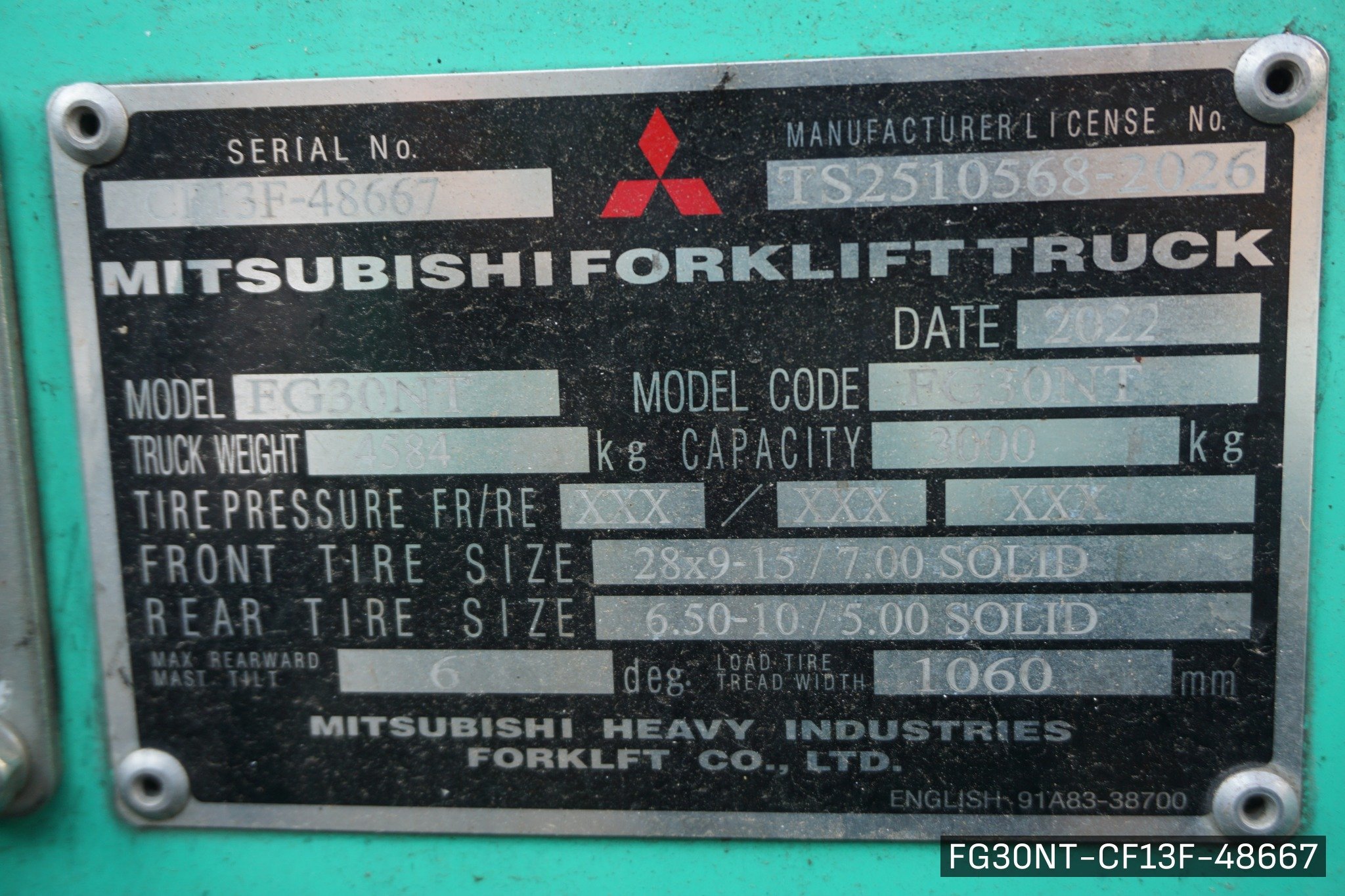 MITSUBISHI FG30NT - image 7